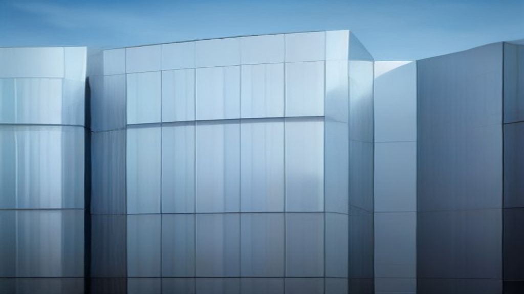 Silver aluminum rainscreen wall panels on a modern facade.