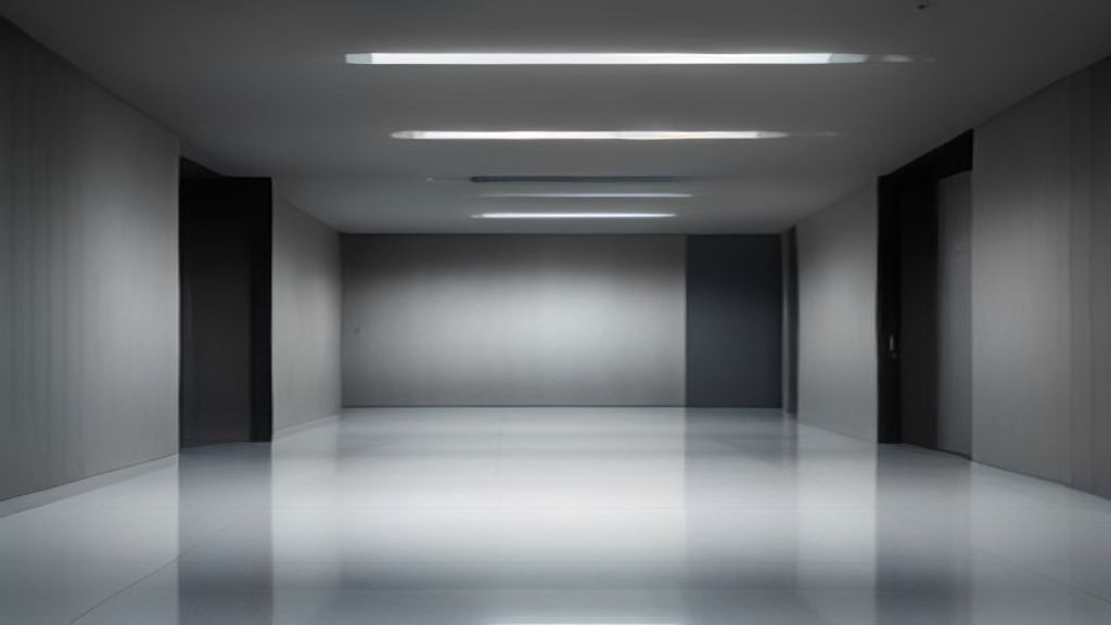 Brushed stainless steel wall panels in a contemporary interior.